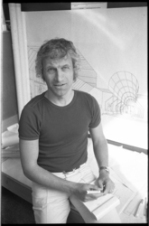 23495-1-44 Portret ir. Pietro Hammel, Rotterdams architect en adviseur van de actiegroep Het Oude Westen.