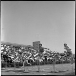 662-3 Hordenlopen (steeplechase) tijdens atletiekontmoeting Nederland-België op het sportpark 'De Vijfsluizen' te ...