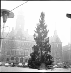 6889 Noorse kerstboom, nu geplaatst op het Stadhuisplein i.v.m. werkzaamheden metrobouw.
