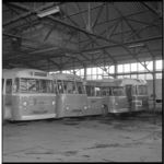 6906 Streekbussen van 'De Twee Provinciën' in de remise in verband met landelijke staking.