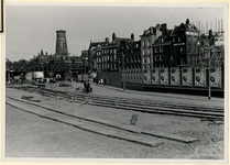 IX-853 Werkzaamheden in verband met de herinrichting van het Hofplein en de verplaatsing van de Delftsche Poort. Op de ...