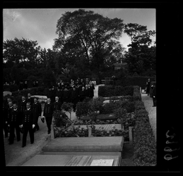 6612 Begrafenis van voormalig burgemeester P. Droogleever-Fortuyn op de Algemene Begraafplaats in Den Haag.