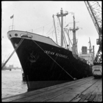 THO-1604 Het zeeschip 'Indian Resource' wordt geladen of gelost aan de Lloydkade bij de Koninklijke Rotterdamsche ...