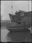 RDM-23717 De tanker m.s. Kissavos aan kraanbaan 13 van de Rotterdamsche Droogdok Maatschappij, RDM, na een aanvaring.