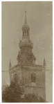 1970-828 Toren met torenklok van de Nederlands Hervormde Kerk aan de Overschiese Dorpsstraat te Overschie.