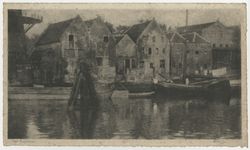 XIV-281 De achterhaven van Oud Delfshaven en de Piet Heynsbrug.