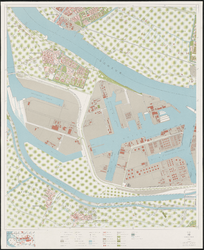 1968-1376 Topografische kaart van Rotterdam e.o. | bestaande uit 31 bladen. Blad 10: Botlek.