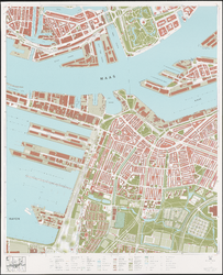 1974-971 Kaart van Rotterdam en omgeving; bestaande uit 24 bladen. Blad 16: Charlois, Delfshaven en Waalhaven.