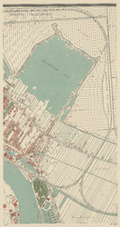 I-118-4 Plattegrond van Rotterdam bestaande uit 10 bladen. Blad 4: Kralingse Plas en Kralingen.