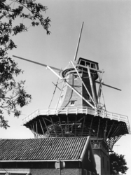 1969-1028 Tv-opnamen van de molen 'De Ster' aan de Plaszoom.