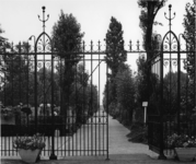 1973-1480 Het toegangshek van de Israëlitische begraafplaats aan het Toepad.