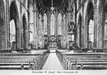 1973-271 Interieur van de Sint-Josephkerk aan de West-Kruiskade, gezien naar het altaar.