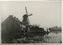 XVI-25 De Kralingse Plas. Op de achtergrond de molen 'De LeLie' aan de Kortekade.