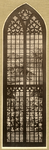 XVIII-140-1,-2 Interieur van de Sint-Laurenskerk.Gebrandschilderd raam in het noorder transept, voorstellende De ...