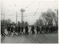 1968-2502 Protestactie studenten Nederlandse Economische Hogeschool (N.E.H.).