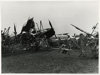 1968-482 Vernielde vliegtuigen van het type Fokker S.g, vermoedelijk bij De Kooy bij Den Helder.