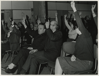 1968-87 Actie tegen het roken in de zaal van het Rijnhotel door de evangelist Hyde van de Adventkerk.