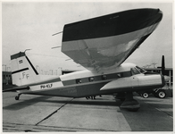 1969-1297 Ingebruikname van de Sky Servant PH-KLF van Flashband Flight. Dit toestel werd gebruikt voor rondvluchten ...