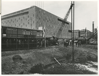 1969-593 Eerste paal voor vijf winkelpanden aan het Lijnbaanplein.