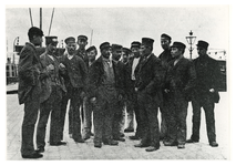 1970-68 Staking van bootwerkers van het Zweedse stoomschip Drott van de Batavierlijn van de firma Wm.H. Müller & Co in ...