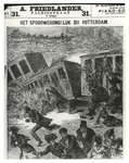 1973-2092 Prent van een spoorwegongeluk bij de Beukelsdijk met twee doden en veel gewonden.