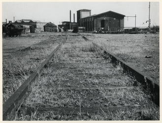 1977-3512 Een verlaten spoorwegemplacement tijdens de nationale spoorwegstaking van Nederlands spoorwegpersoneel ...