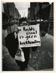 1993-3623 Demonstratie van advocaten. Rechtshulpverleners demonstreren op het Hofplein tegen de voorgenomen verhoging ...