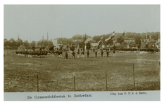 XXXIII-225-01-1 Gezicht op het schuttersveld Crooswijk, tijdens de 18e uitvoering van het Nederlandsch Gymnastiek ...