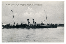 XXXIII-242-01-4 Het schip SS Berlin van de Harwich-lijn. Op 21 februari 1907 liep het schip vast bij Hoek van Holland, ...