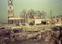 FD-13131 Opname van de Sint_Laurenskerk na het bombardement van mei 1940.