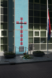 2022-23 Monument bij het politiebureau aan het Haagseveer ter nagedachtenis aan vier verzetsmensen die in 1944 werden ...